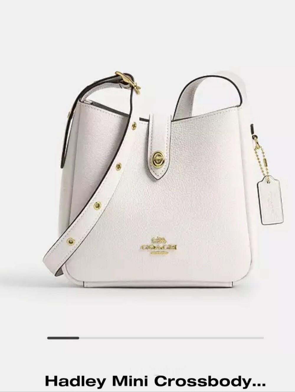 Coach Hadley Crossbody Purse New With Tags  Chalk